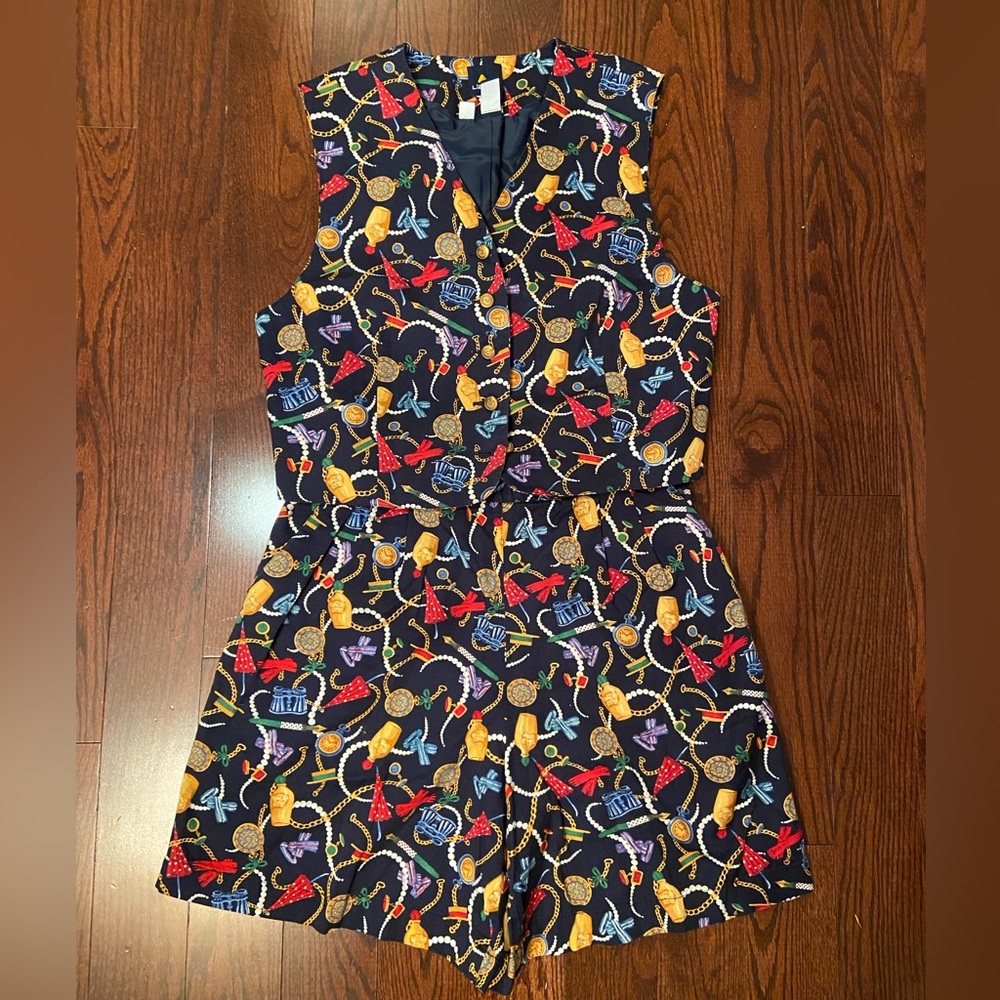 Vintage Retro Lizsport 90s Vest & Short Set